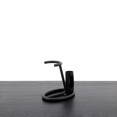 Omega 27mm Black Shaving Brush and Razor Stand